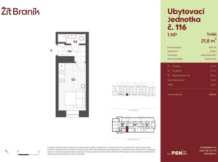 Prodej bytu, 1+kk, 22 m²