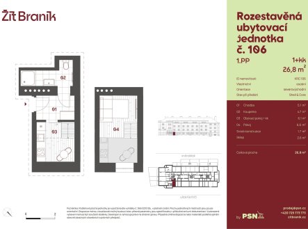 Prodej bytu, 1+kk, 27 m²