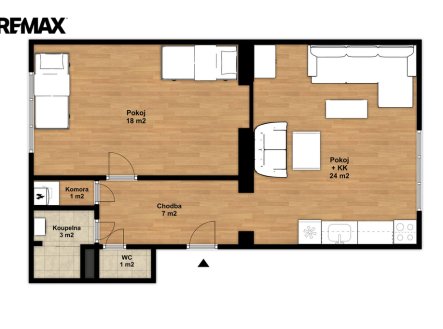 Prodej bytu, 2+kk, 54 m²
