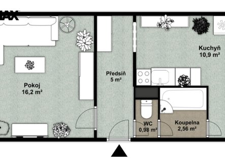 Prodej bytu, 1+1, 37 m²