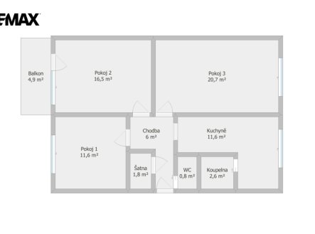 Pronájem bytu, 3+1, 72 m²