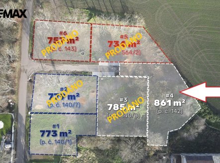 Prodej pozemku pro bydlení, 861 m²