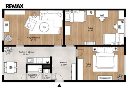Prodej bytu, 3+1, 80 m²