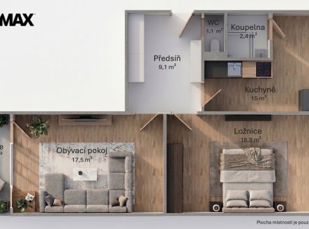 Prodej bytu, 3+kk, 70 m²