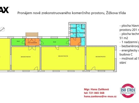 Pronájem obchodní prostory, 252 m²