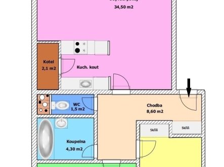 Prodej bytu, 3+kk, 95 m²