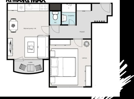 Pronájem bytu, 2+kk, 42 m²