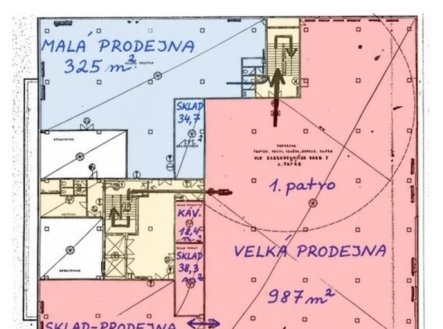 Pronájem obchodní prostory, 1 366 m²
