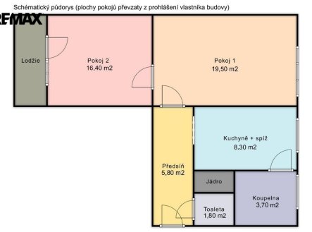 Pronájem bytu, 2+1, 69 m²