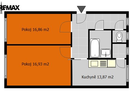 Pronájem bytu, 2+1, 64 m²