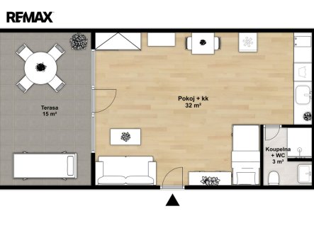 Pronájem bytu, 1+kk, 50 m²