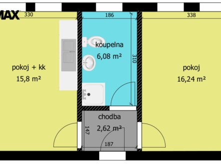 Pronájem bytu, 2+kk, 41 m²