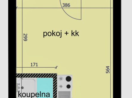 Pronájem bytu, 1+kk, 27 m²