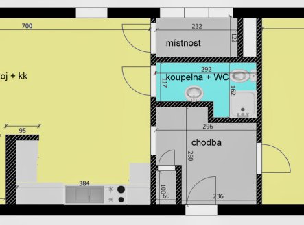 Pronájem bytu, 2+kk, 70 m²