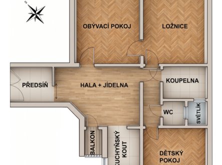 Prodej bytu, 3+1, 91 m²