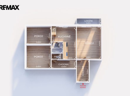 Pronájem bytu, 3+1, 62 m²