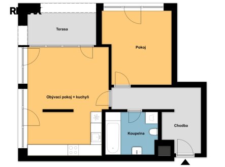 Pronájem bytu, 2+kk, 58 m²