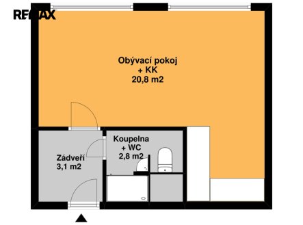 Pronájem bytu, 1+kk, 27 m²
