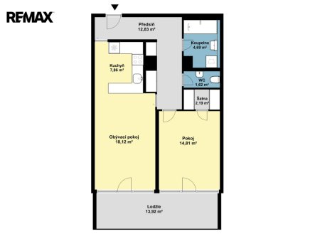 Pronájem bytu, 2+kk, 62 m²