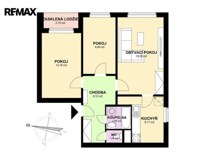 Pronájem bytu, 3+1, 62 m²