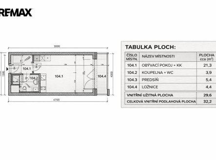 Pronájem bytu, 1+kk, 35 m²