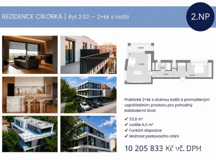 Prodej bytu, 2+kk, 53 m²