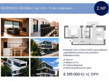 Prodej bytu, 2+kk, 45 m²
