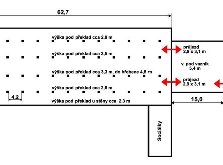 Pronájem skladu, 1 611 m²