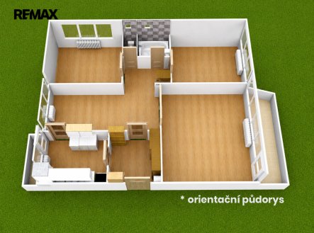 Pronájem bytu, 3+1, 82 m²