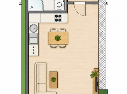 Prodej bytu, 1+kk, 32 m²