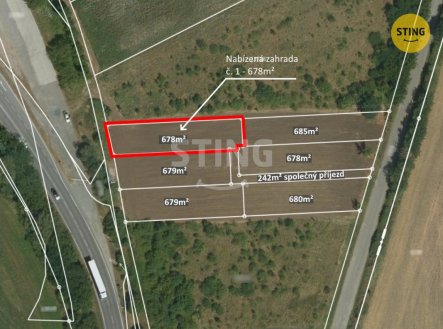 Prodej pozemku, zahrada, 678 m²