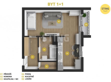 Prodej bytu, 1+1, 35 m²