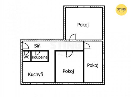 Pronájem bytu, 3+1, 68 m²