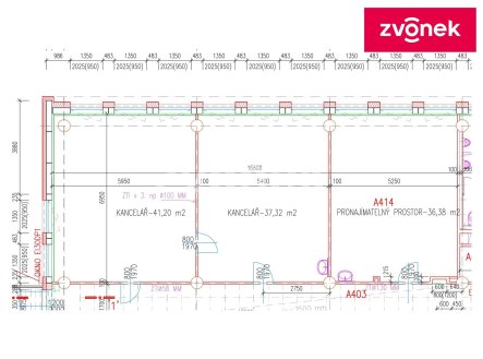 Pronájem kanceláře, 36 m²