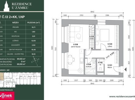 Prodej bytu, 2+kk, 75 m²