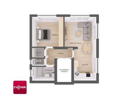 Pronájem bytu, 2+1, 78 m²