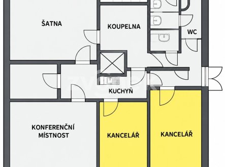 Pronájem kanceláře, 49 m²