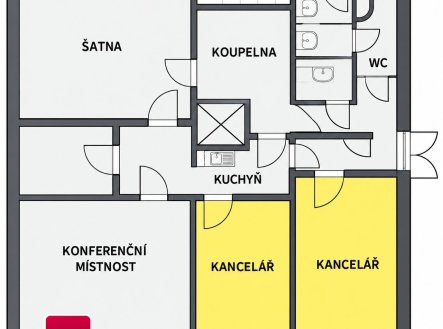 Pronájem kanceláře, 49 m²