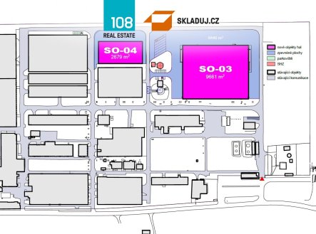 Pronájem komerčního objektu, sklad, 9 661 m²