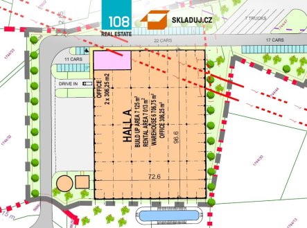 Pronájem komerčního objektu, sklad, 7 013 m²