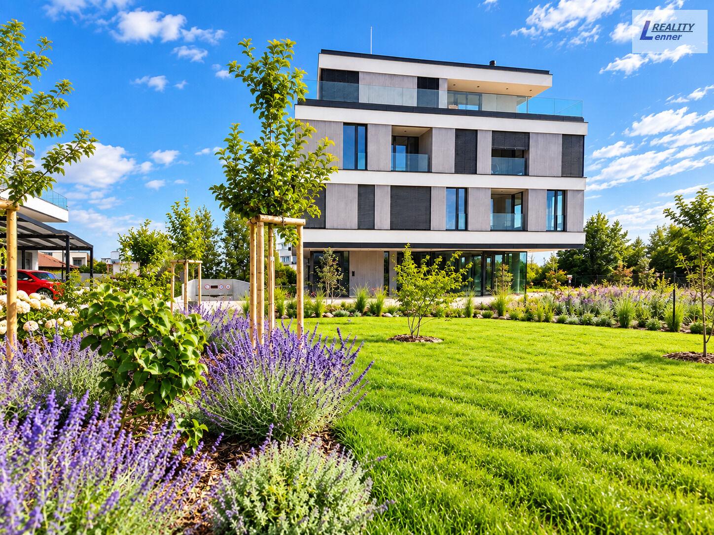 Pronájem bytu 2+kk, Rezidence Do Zahrádek II, 59 m2, 1. patro, terasa 6 m2