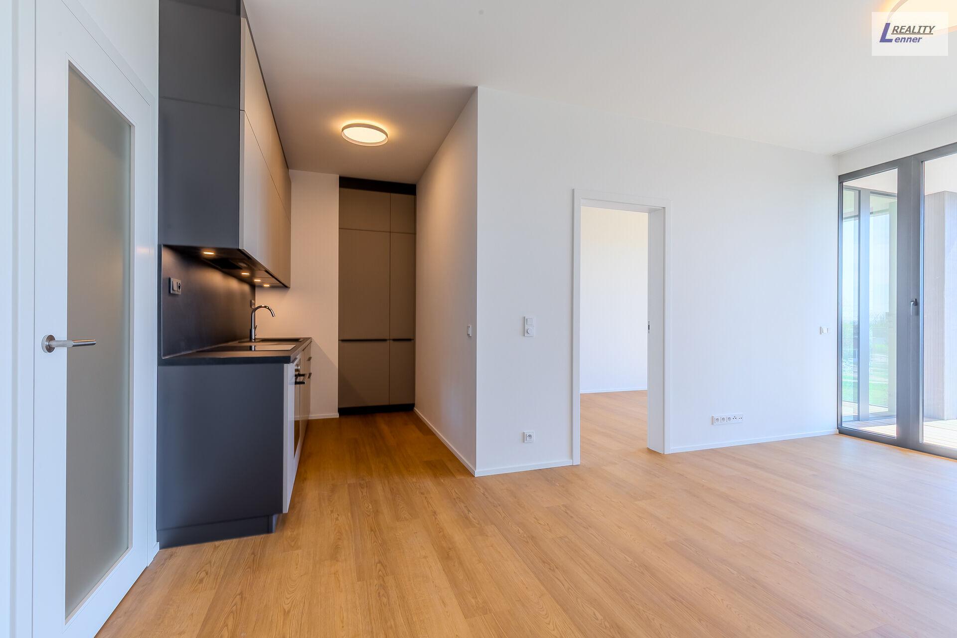 Pronájem bytu 2+kk, Rezidence Do Zahrádek II, 59 m2, 1. patro, terasa 6 m2