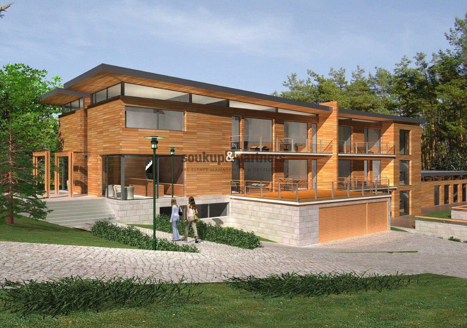 Pozemek - 9.916 m2, projekt se stavebním povolením, Praha 6 - Řepy.