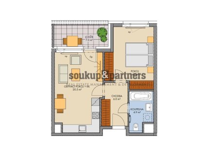 Prodej bytu, 2+kk, 54 m²