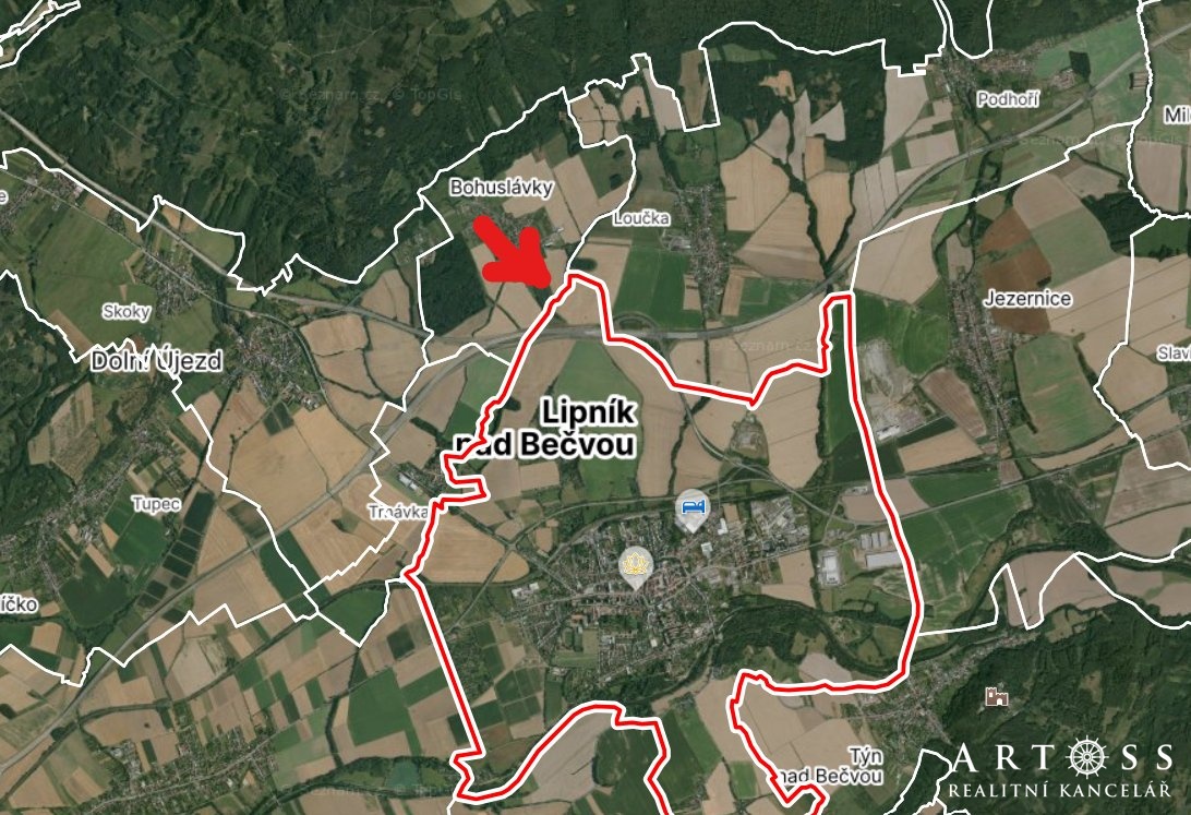 Prodej pole 5 803 m², Lipník nad Bečvou