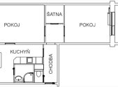 Pronájem bytu, 2+1, 60 m²