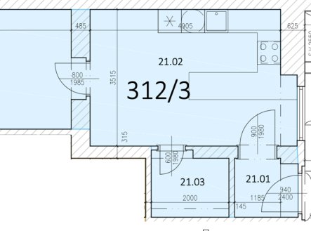 Pronájem bytu, 2+kk, 40 m²