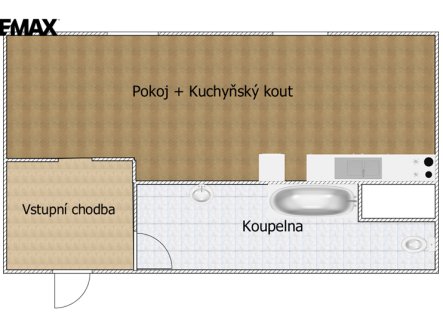 Prodej bytu, 1+kk, 38 m²