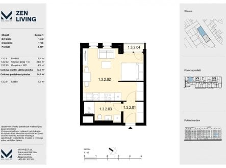 Prodej bytu, 1+kk, 35 m²