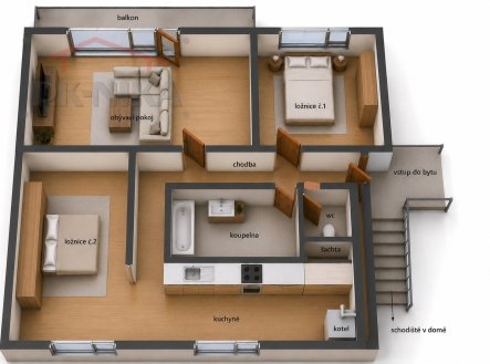 Prodej bytu, 3+1, 64 m²